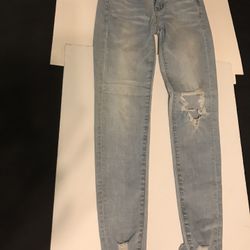 American Eagle Super Stretch Jegging Light Denim Pants U.S. Size 0 Short