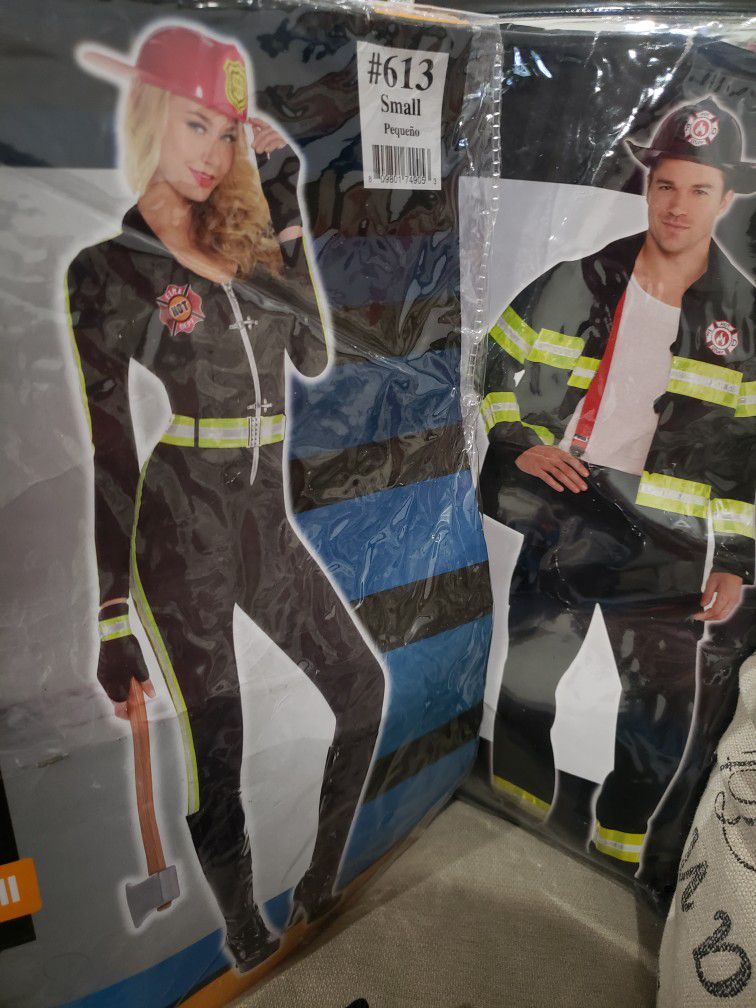 ADULT COUPLE - FIREFIGHTER COSTUMES- $30 Each Or Both For $50 