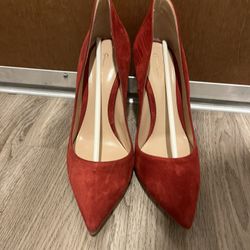 Gianvito Rossi Red Velvet Heels 37.5