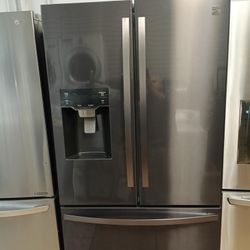 ☃️REFRIGERATOR KENMORE 3 DOORS DARCK STEEL☃️ 🆓️FREE DELIVERY🆓️