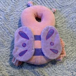 Pink and Purple Butterfly Baby Head Protector Backpack