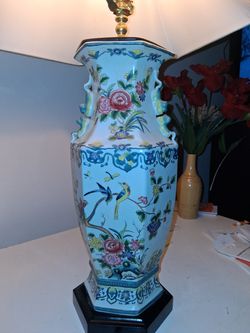 Chinese Porcelein Base Lamp, Vintage