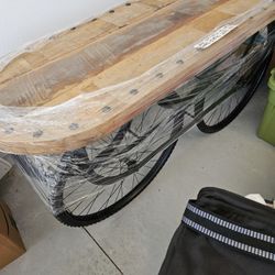 Custom Wood Bicycle Table