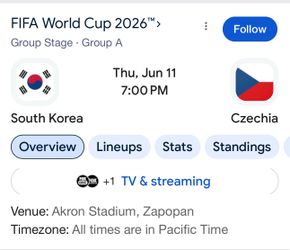 South Korea World Cup Tickets