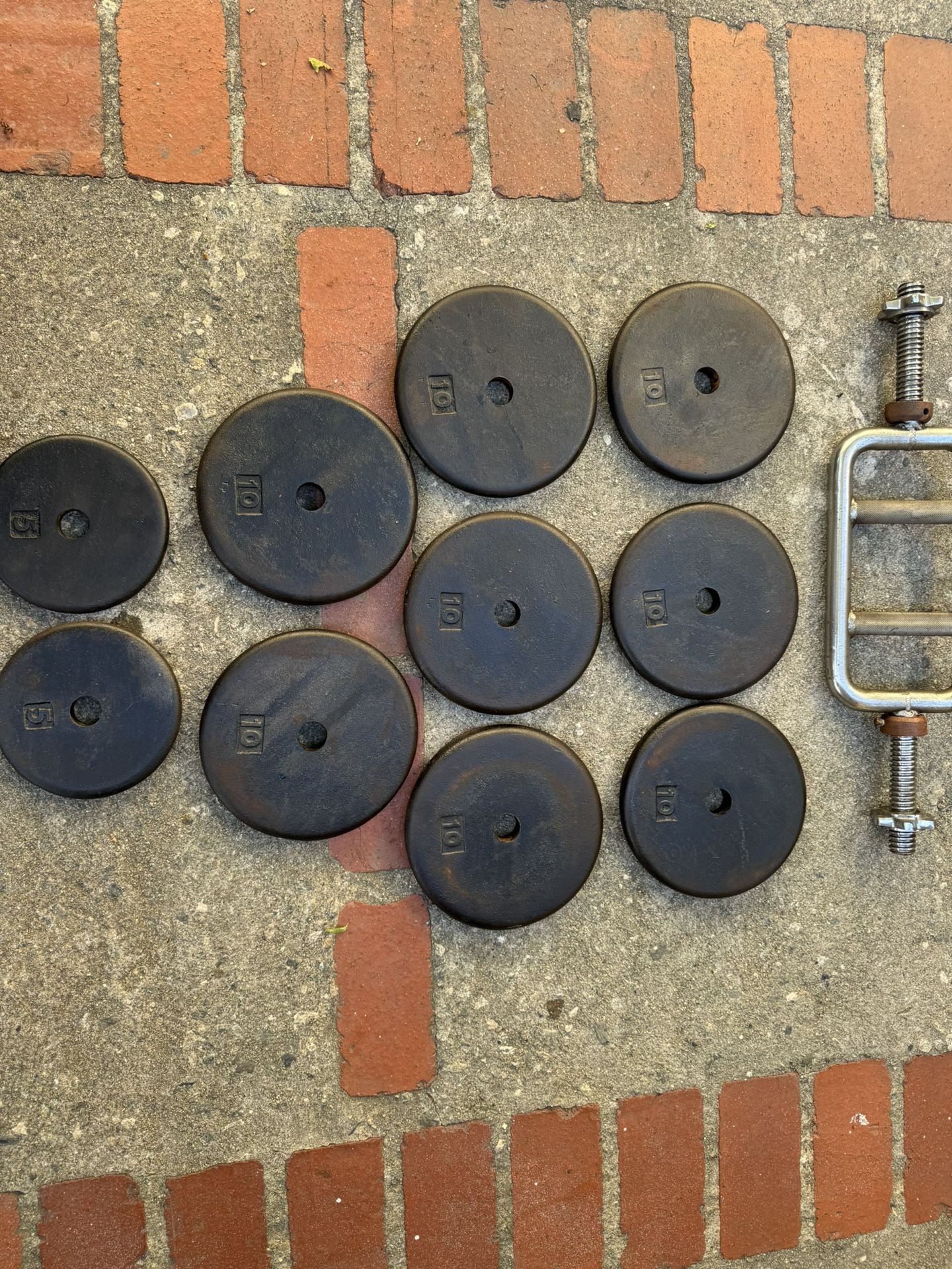 Standard Weight Set 1 Inch 90 Lbs+ Bar