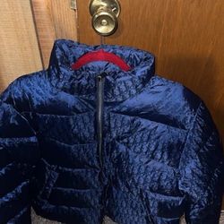 Size Large Dior Navy Oblique Puffer