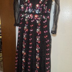 French Connection beaded and sequin maxi dress with lace detail. Brand new never worn tags on sz 4