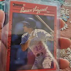 Omar Vizquel 2 Error 1990 Donruss No Dot Behind Inc Baseball Cards 