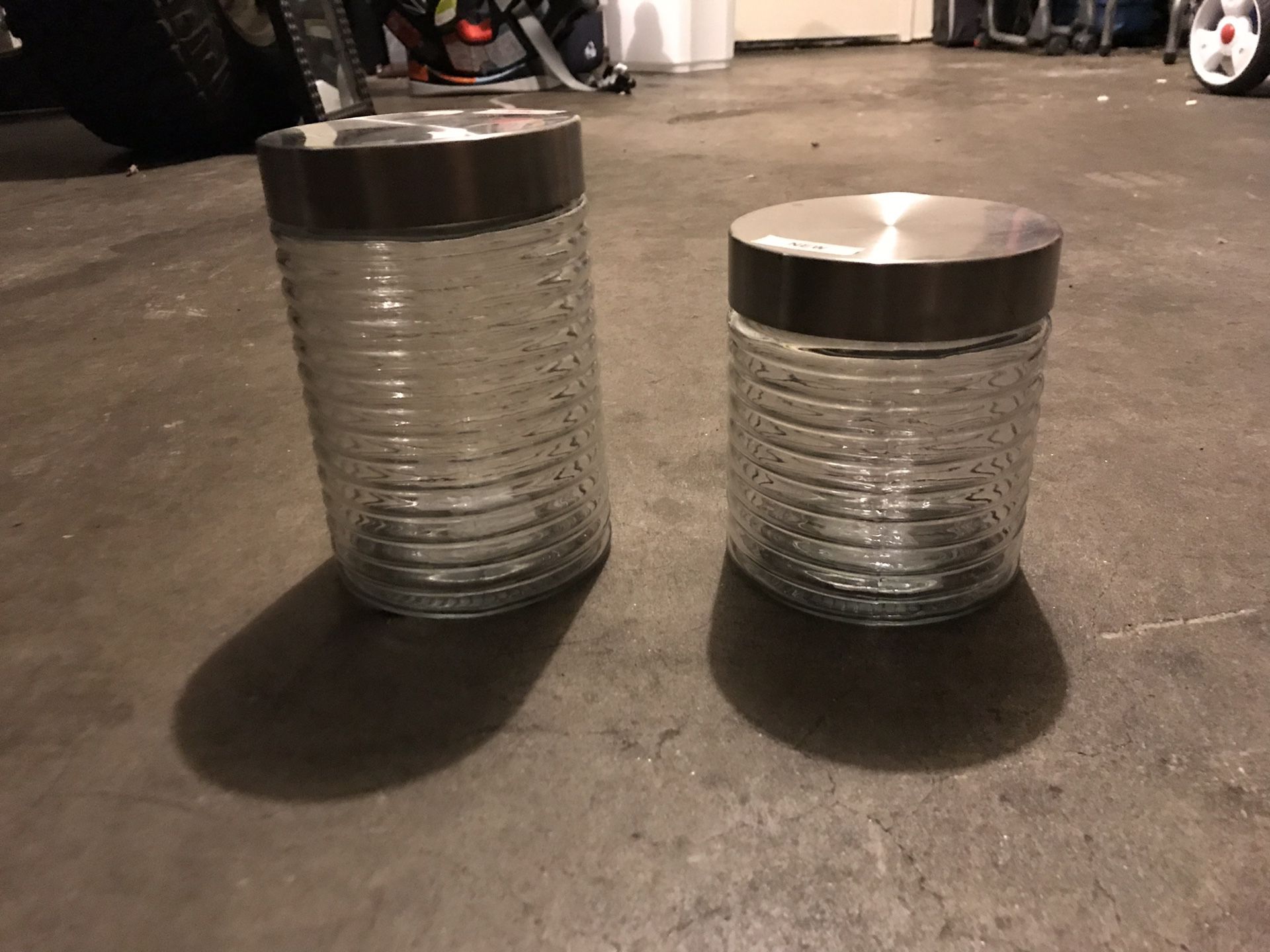 Small clear storage containers