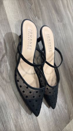 Polka dot low heels size 9
