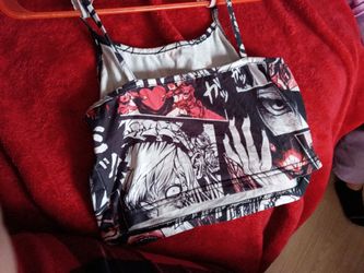 Anime Manga Print Crop Top
