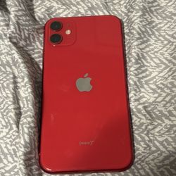 Iphone 11 red with case and screen protector