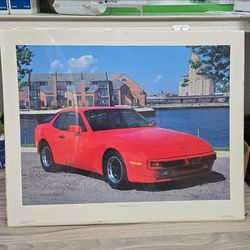Porsche 944 Vintage Car Poster Print