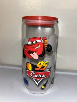 Cars “Lighting McQueen” Custom Glass Cup