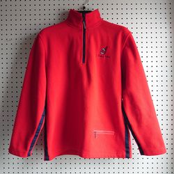 Cleveland Indians Baseball Quarter Zip Fleece Sweatshirt Red/Blue