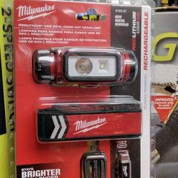 MILWAUKEE REDLITHIUM USB 600L HARD HAT HEADLAMP 