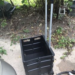 ok Fold Up Crate On Wheels With Extension Handle Only $25 Firm