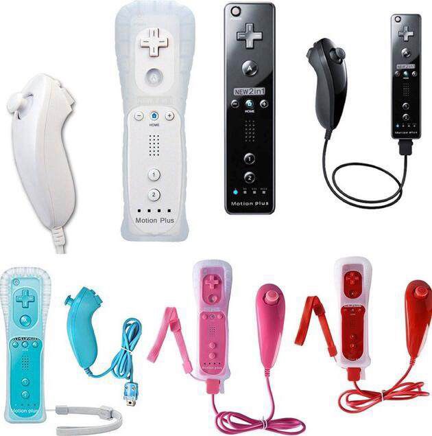 2 In 1 Motion Plus Remote Controller For Wii/ Wii U Nintendo 