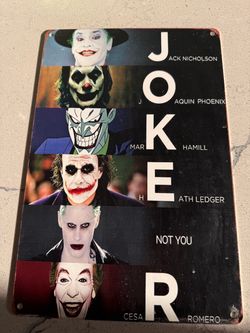 Joker Metal Tin Sign Wall Art