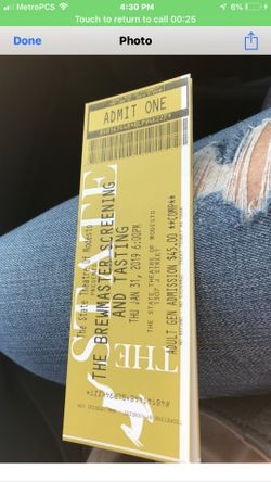 Brewery tickets
