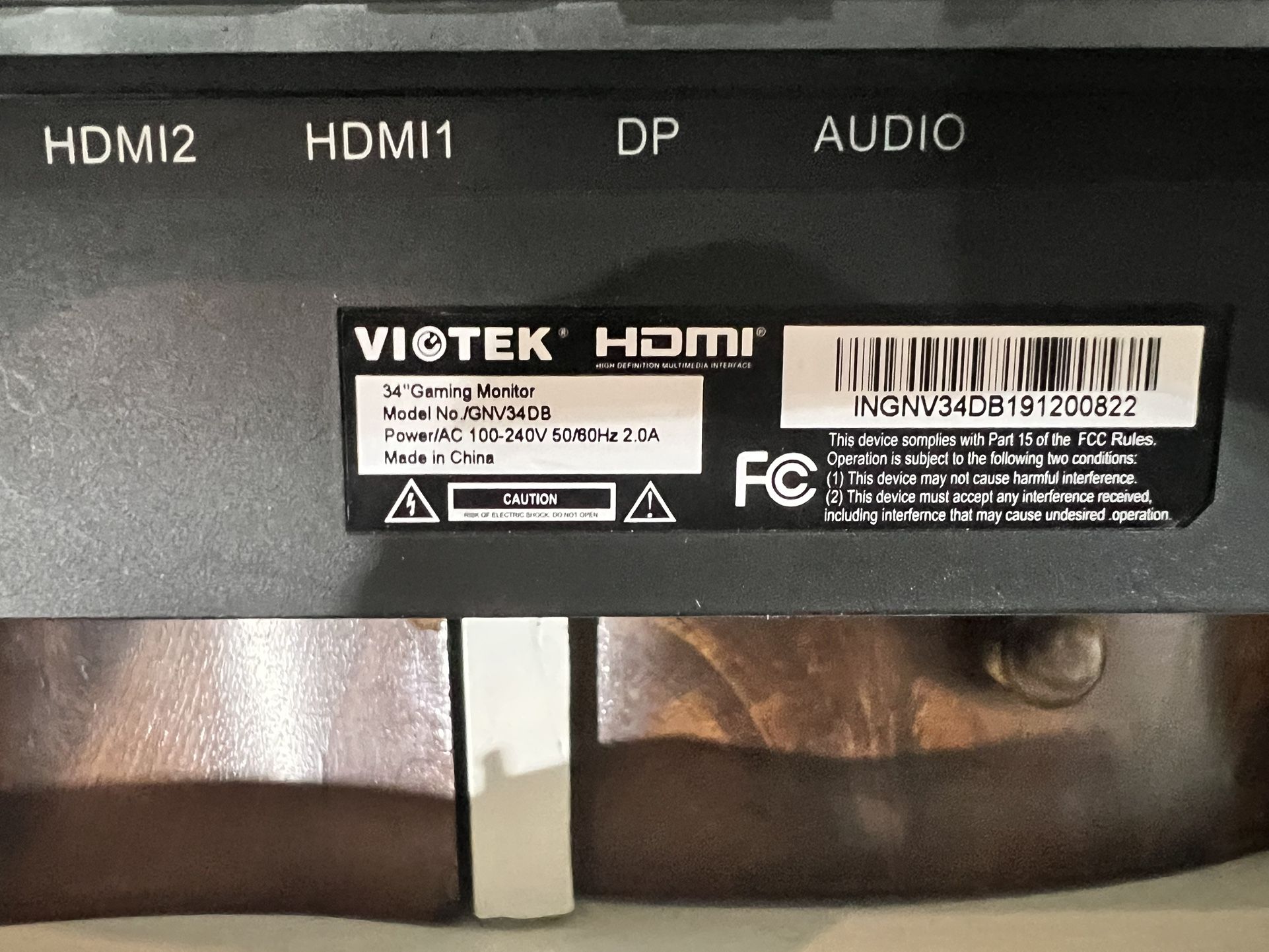 Viotek 34” Gaming Monitor