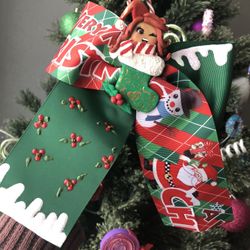 Christmas Hair Bow For Girls