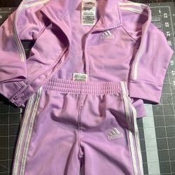 lavender baby adidas track suit