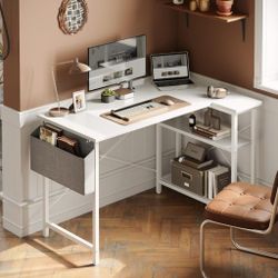 L-Shaped Computer Desk - White