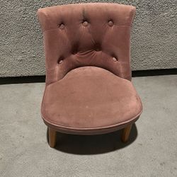 Tufted Blush Velvet Kid Chairs