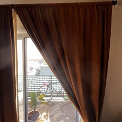 DARK GOLD VELVET (MACHINE WASHABLE) CURTAINS