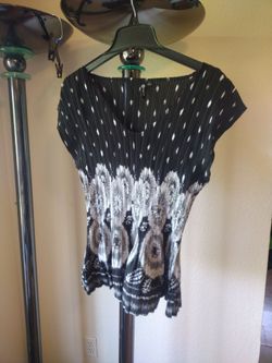 Milano Plissé Pleated Short Sleeve Blouse