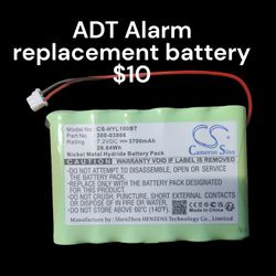 Replacement Battery For ADT Alarm System Info In Pics