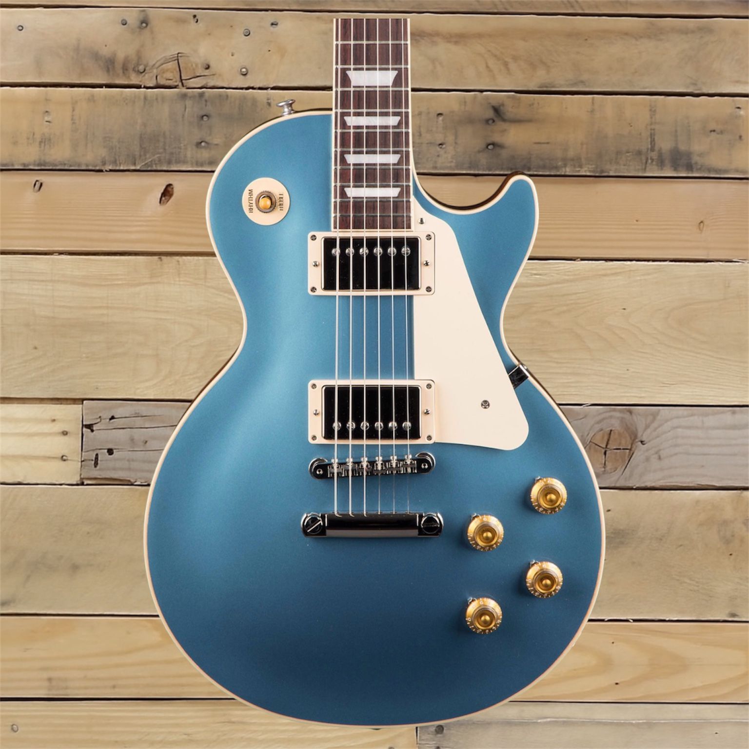 Gibson Les Paul Standard 50s Plain Top Electric Guitar - Pelham Blue Top with Hardshell Case