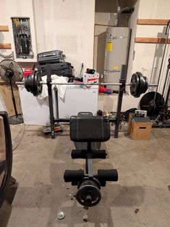 Weight bench and weights