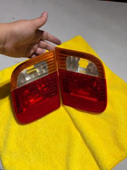 Tail Light Lens Pair Red and Amber Calavera De Bmw Serie 3 Lh 02-05 Orig