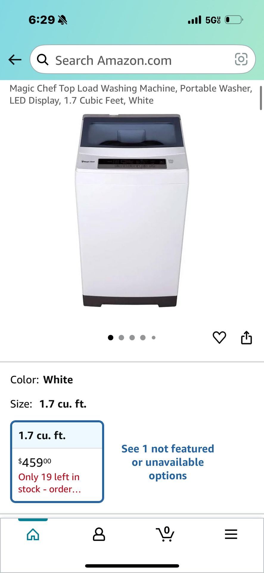 Magic Chef HUGE Portable Washer Hot/Cold High Tech