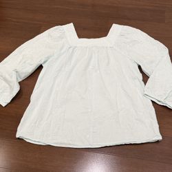 GAP Textured Mint Green Blouse