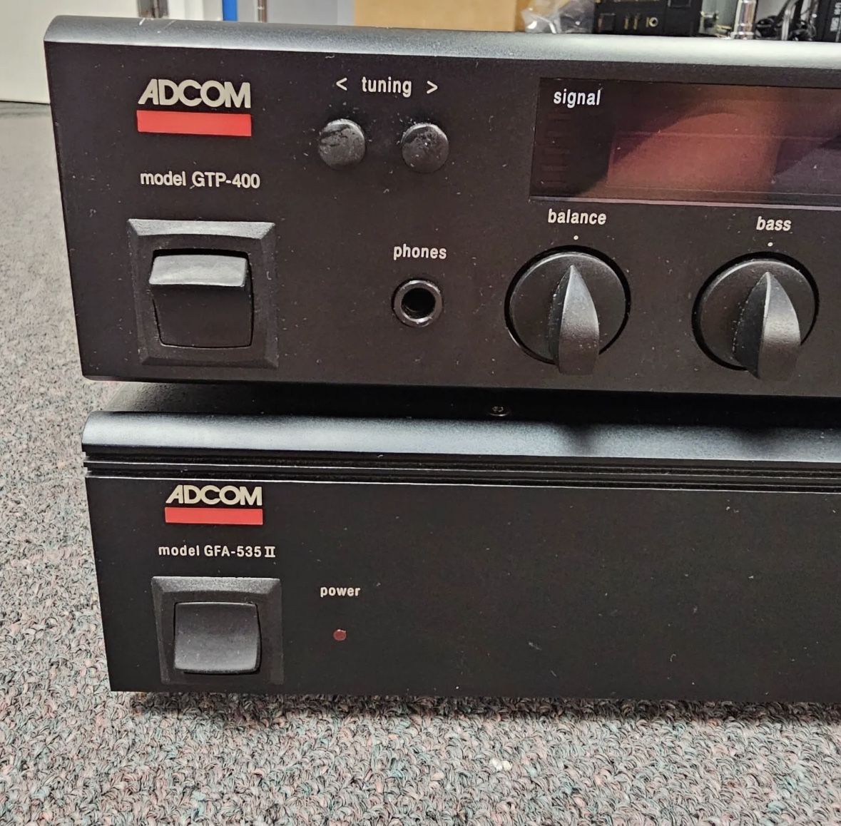 ADCOM GTP-400 Tuner Preamplifier & ADCOM GFA-535 II Power Amplifier Set