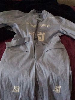 Shane Justin Gray Jumpsuit with Logo
