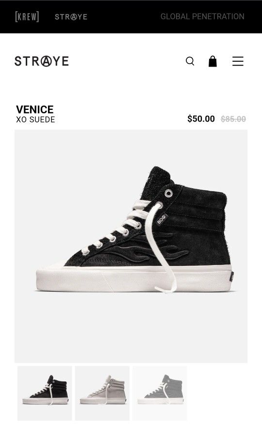 STRAYE Venice hi-top Size W7 | M5