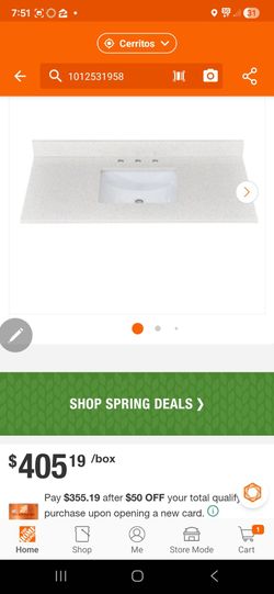 YASINU
48 in. W x 22 in. D Quartz Stone
White Rectangular Single Sink
Bathroom Vanity Top with
Center Sink Backsplash