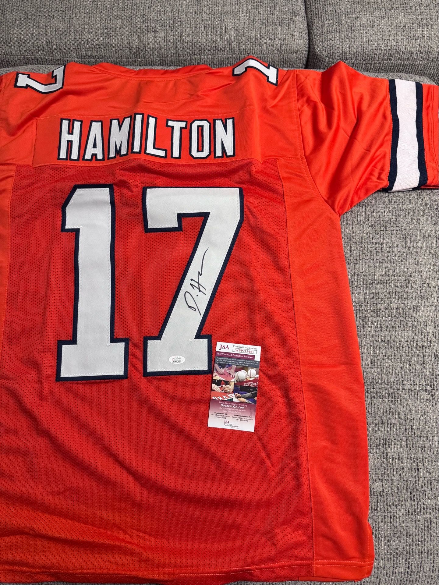 DAESEAN HAMILTON Signed Autograph Custom Jersey - JSA Coa - Denver Broncos