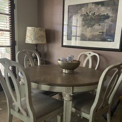 Dining Room Table With Leaf And Six Chairs