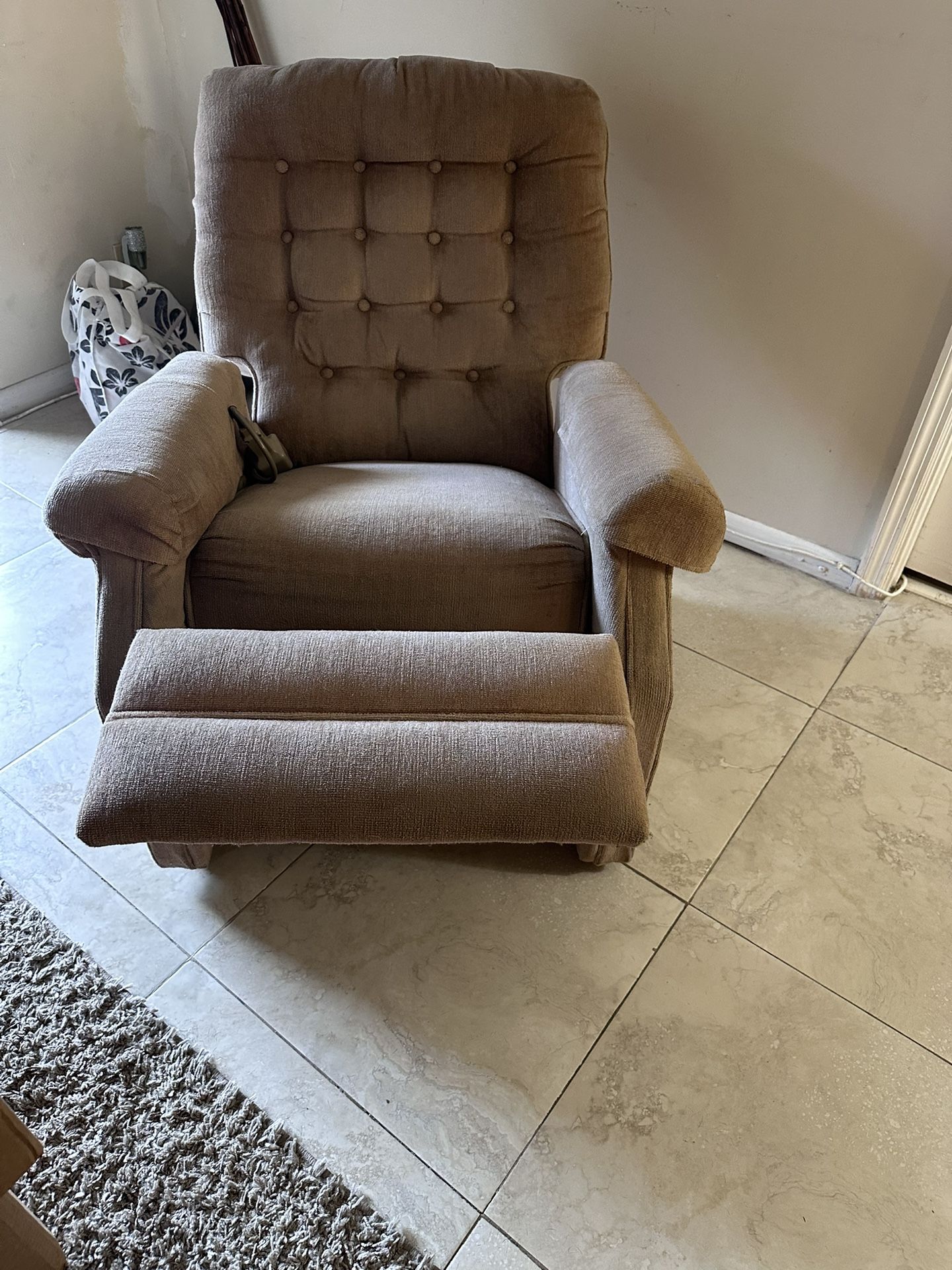 Recliner and Console Table and Mirror