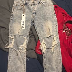 purple jeans