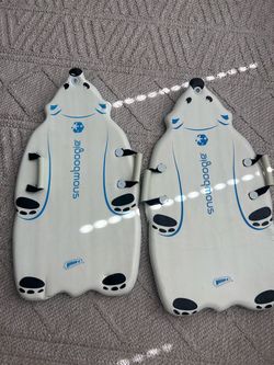 Wham-O Snowboogie Polar Bear Snow Sleds – Set of 2
