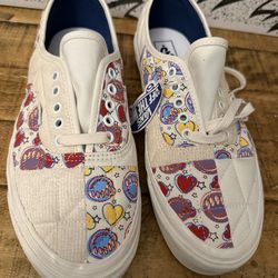 Vans Anaheim Factory Authentic 44 DX sneakers in the "Positivity Patchwork" colorway