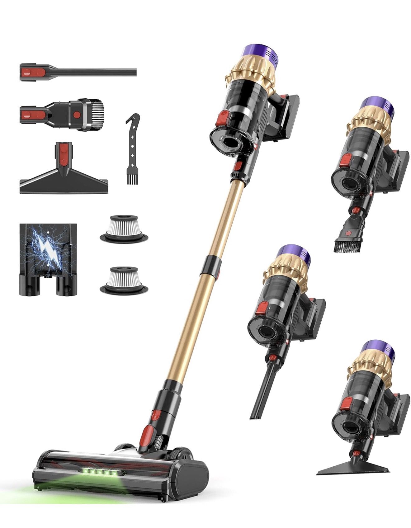 Hotanime Cordless Vacuum Cleaner, 580W  50Kpa 65 mins