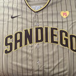 Tony Gwynn Padres Jersey Tan Pinstripe 