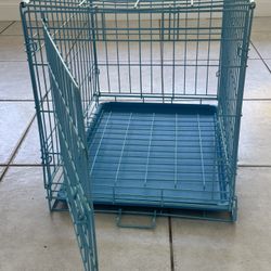 Blue Foldable Dog Crate – $40 OBO
